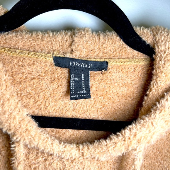 Teddy Drawstring Hoodie in Toffee - Picture 3 of 4